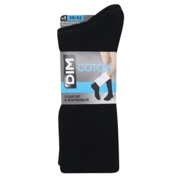 Dim Coton Men's Socks 3pairs s.39-42 Black - buy, prices for - photo 1