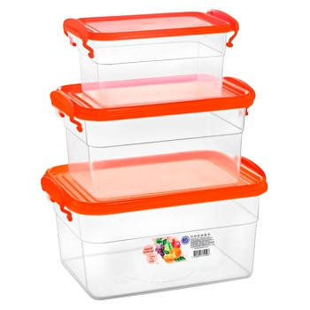 Narodnyy Produkt Containers Set 1.15+2+3.5l 3pcs - buy, prices for - photo 1