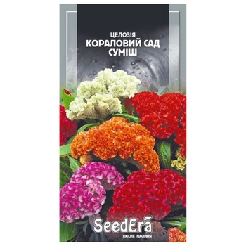 Насіння Seedera Квіти Целозія гребінчаста Кораловий Сад суміш 0,2г - купити, ціни на - фото 1