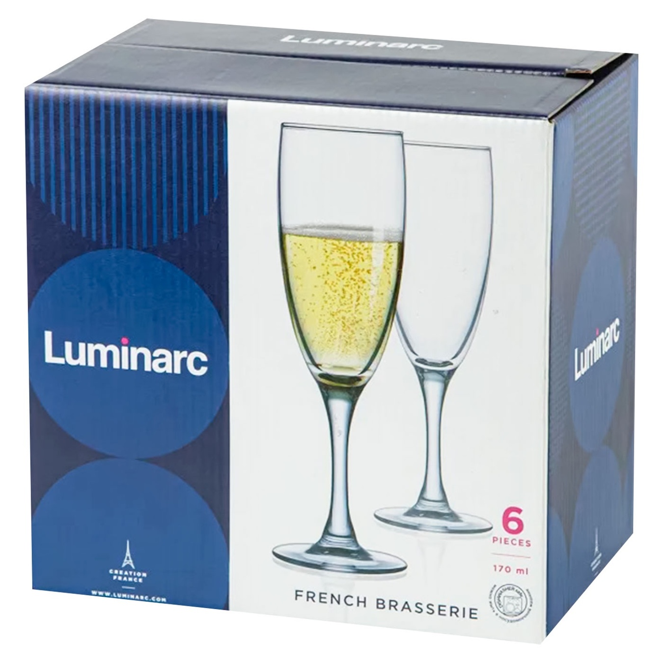 

Набор бокалов Luminarc French Brasserie для шампанского 170мл 6шт