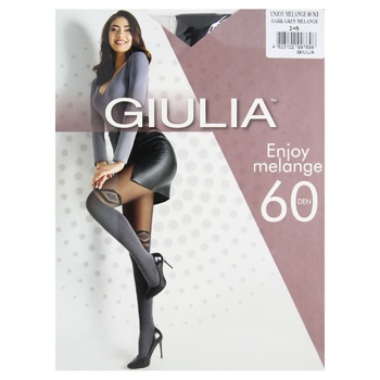 Колготи жіночі Giulia Enjoy Melange 60Den р.2 Dark Grey - купити, ціни на ЕКО Маркет - фото 1