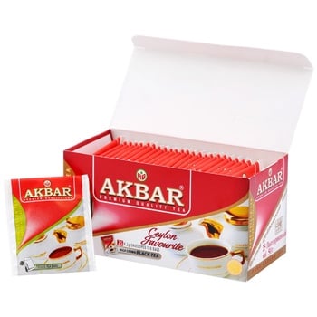 Чай чорний Akbar пакетований 25шт*2г - купити, ціни на Auchan - фото 1