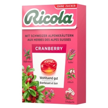 Ricola Cranberries Lollipops without Sugar 50g