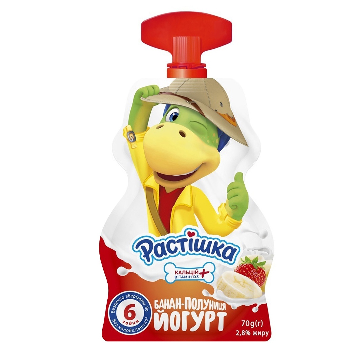 

Йогурт Растишка клубника-банан 2,8% 70г