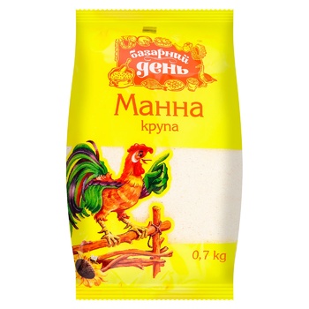 Крупа Базарний день Манна 0,7кг - купити, ціни на ULTRAMARKET - фото 1