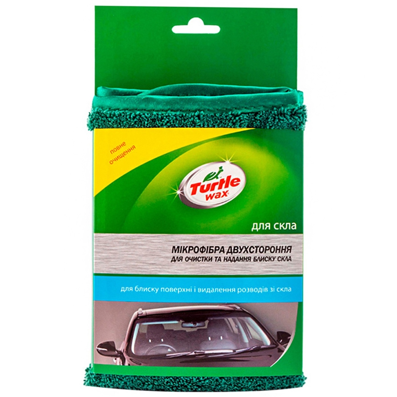 

Микрофибра Turtle Wax двухсторонняя для очистки та надання блиску скла