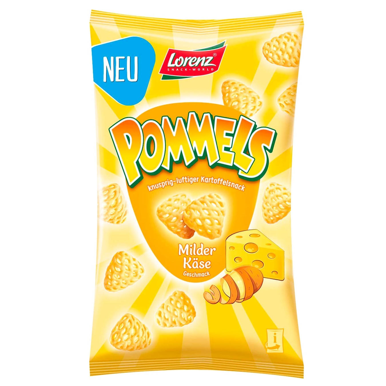 

Снек Lorenz картофельный со вкусом сира 75г