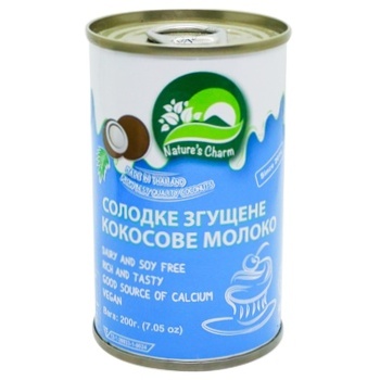 Молоко згущене Nature's Charm кокосове 200г