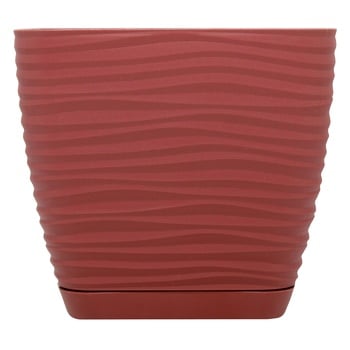 Form-Plastic Sahara Mini Marsala Square Flowerpot 17cm 3l - buy, prices for ULTRAMARKET - photo 1