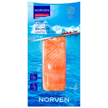 Семга Norven слабосоленая филе кусок 180г - купить, цены на Auchan - фото 2