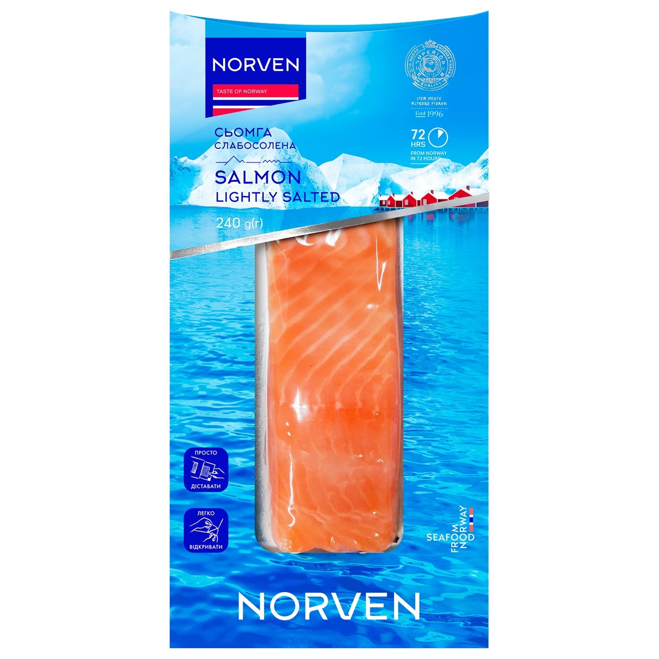 

Семга Norven слабосоленая филе-кусок 240г