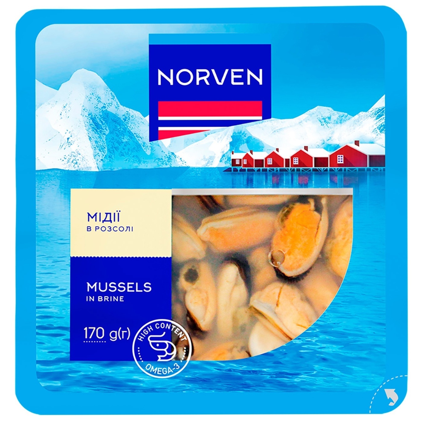 

Мидии Norven в рассоле 170г