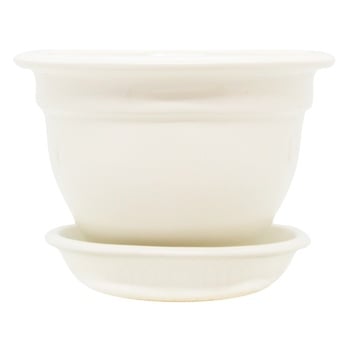 Violet Matt Beige Flowerpot - buy, prices for MegaMarket - photo 1