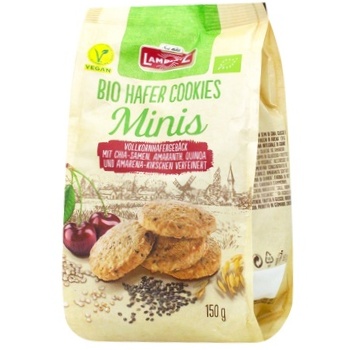 Lambertz Bio Oatmeal Cookies with Chia, Quinoa and Cherries 150g - buy, prices for COSMOS - photo 1