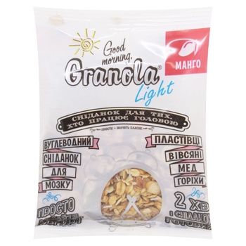 Good Morning Light Granola Breakfast with Mango 55g - buy, prices for ULTRAMARKET - photo 1