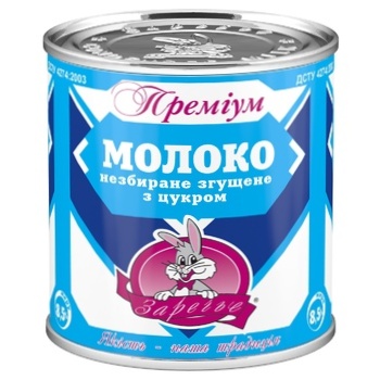 Молоко згущене Заречье Преміум незбиране з цукром 8.5% 370г - купити, ціни на Auchan - фото 1