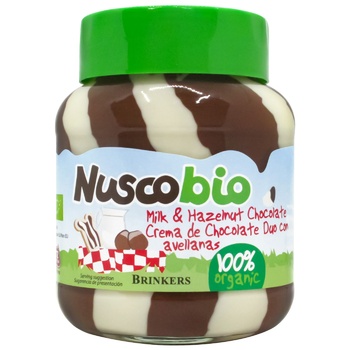 Паста Nuscobio з лісовими горіхами та молочним шоколадом органічна 400г - купити, ціни на - фото 1