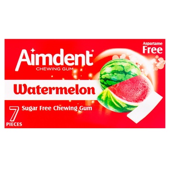 Aimdent Watermelon Chewing Gum without Sugar 7pcs - buy, prices for Vostorg - photo 1