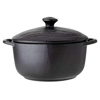 Wilmax Slatestone Black Baking Pot with Lid 0.6l 18х11cm