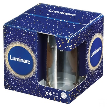 Набір склянок Luminarc Shining Graphite 330мл 4шт - купити, ціни на Auchan - фото 1