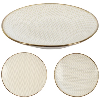 White Pattern Dessert Ceramic Plate 20cm - buy, prices for - photo 1