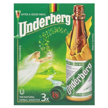 Настойка Underberg 44% 3x0,02л в коробке - купить, цены на - фото 3