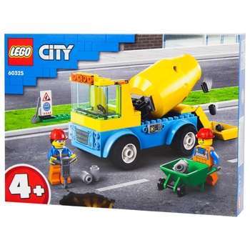 Lego City Cement Mixer Truck Building Set 60325 - buy, prices for Auchan - photo 1