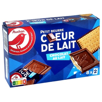 Auchan Cookies with Chocolate Filling 268g - buy, prices for Auchan - photo 2