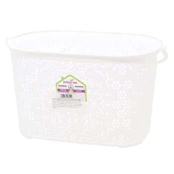 Bursev Lace Plastic White Basket with Handle 2.5l - buy, prices for Tavria V - photo 1