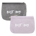 Косметичка текстильна однотонна колір в асортименті 18х11х3см