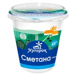 Сметана Хуторок 15% 350г