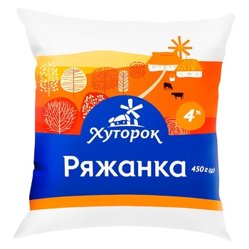 Khutorok Ryazhenka 4% 450g - buy, prices for - photo 1