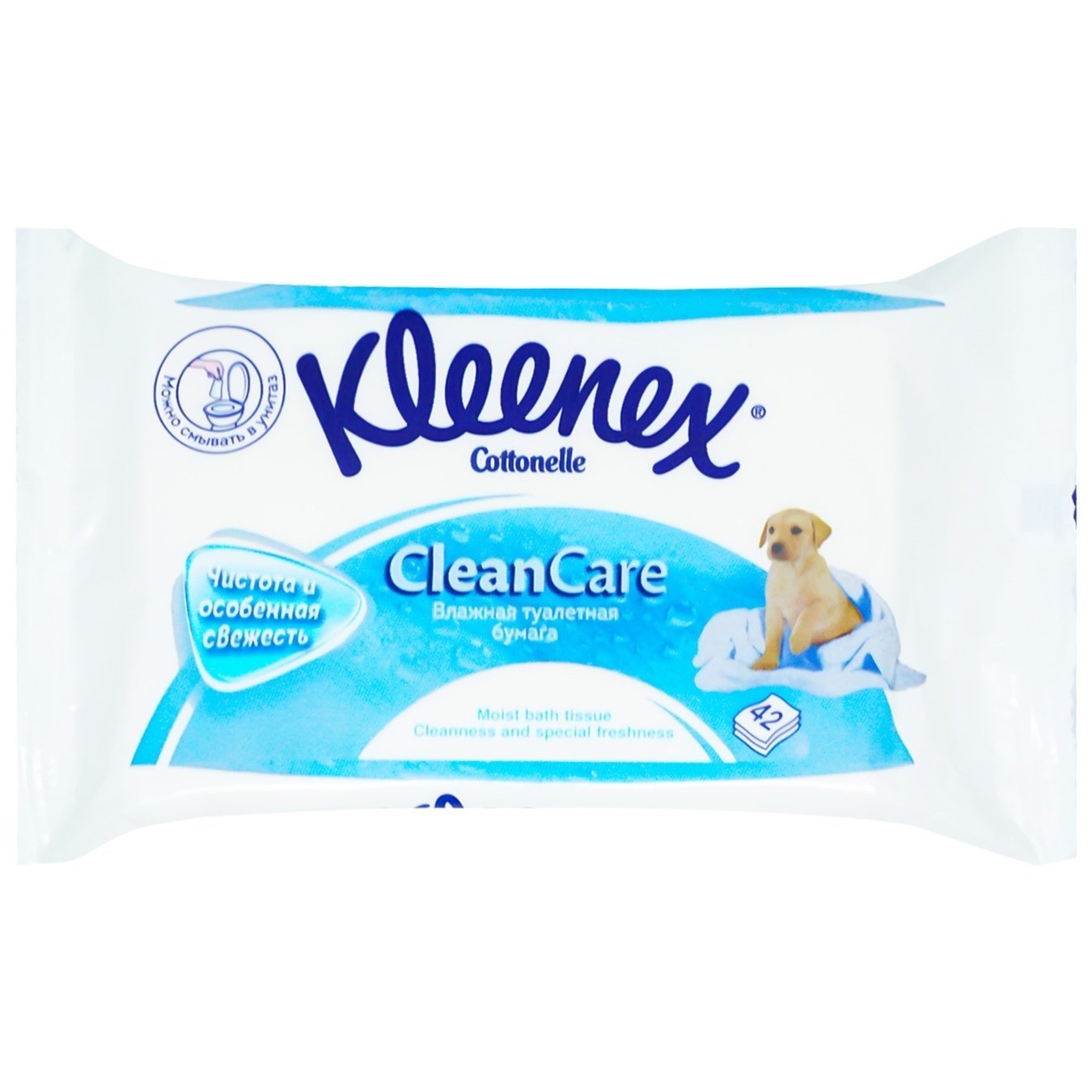 

Туалетная бумага Kleenex Classic Clean влажная 42шт