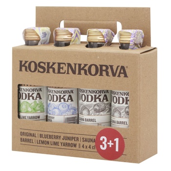 Водка Koskenkorva 37,5% 4шт*40мл - купить, цены на - фото 1