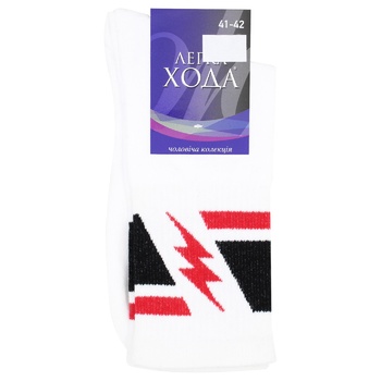 Legka Choda Socks for men s.27 white art.6347 - buy, prices for Vostorg - photo 1