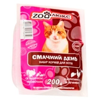 ZooLux Delicious Day Cat Food with Turkey and Vegetables 200g