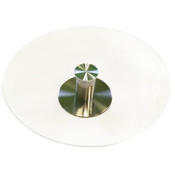 Ambition Susan Glass Cake Stand with Stainless Base - buy, prices for - photo 2