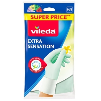 Перчатки Vileda Extra Sensation М