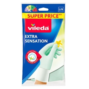 Перчатки Vileda Extra Sensation L