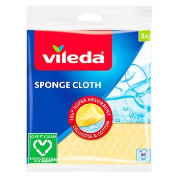 Vileda Sponge Cloth 3pcs - buy, prices for Auchan - photo 1