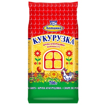 Крупа Хатинка №5 кукурузная шлифованная 700г - купить, цены на КОСМОС - фото 1