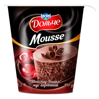 Dolche Chocolate-Cherry Flavored Aerated Mousse 3.2% 100g - buy, prices for METRO - photo 1