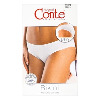 Conte Elegant Basic Collection Bikini Women's Panties s.102/L White