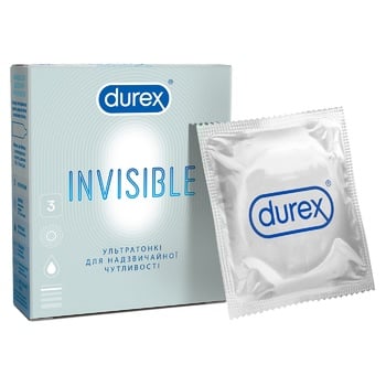 Презервативы Durex Іnvisible латексные с силиконовой смазкой ультратонкие 3шт - купить, цены на - фото 11