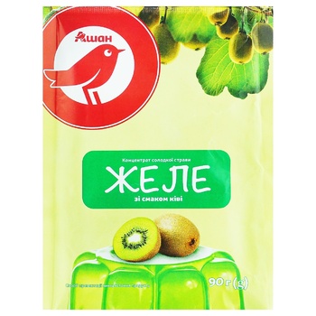 Желе Auchan зі смаком ківі 90г - купити, ціни на Auchan - фото 1