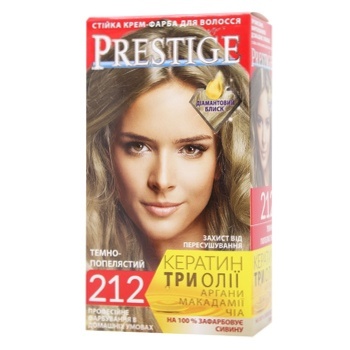 Vip's Prestige Cream-dye for Hair 212 Dark Gray 100ml - buy, prices for ULTRAMARKET - photo 1