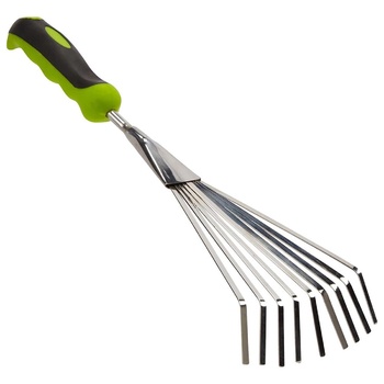 Garden Star Fan Rake with Light Green Handle 41cm