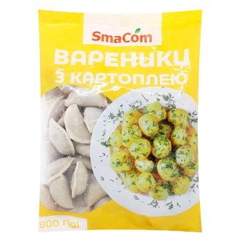 Вареники SmaCom з картофелем 800г - купить, цены на ЕКО Маркет - фото 1