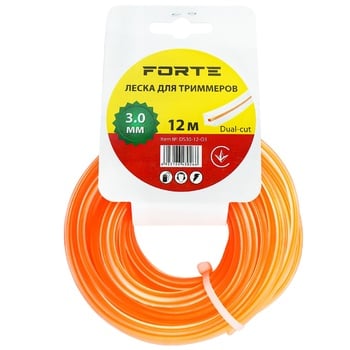 Волосінь Forte Dual-cut для тримерів 3мм*12м