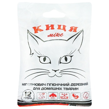 Наповнювач Киця Мікс гігієнічний деревний 3кг - купити, ціни на Auchan - фото 1